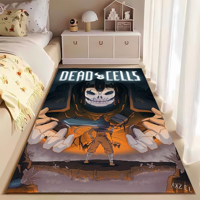 Epic Warrior Facing Skull Giant: Non-slip rug suitable for living room and bedroom sofas.
