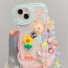 Applicable To Apple 15 Mobile Phone Case Iphone14 Rabbit Frog Flower Doll Chain 13 Wavy Edge Invisible Double Bracket
