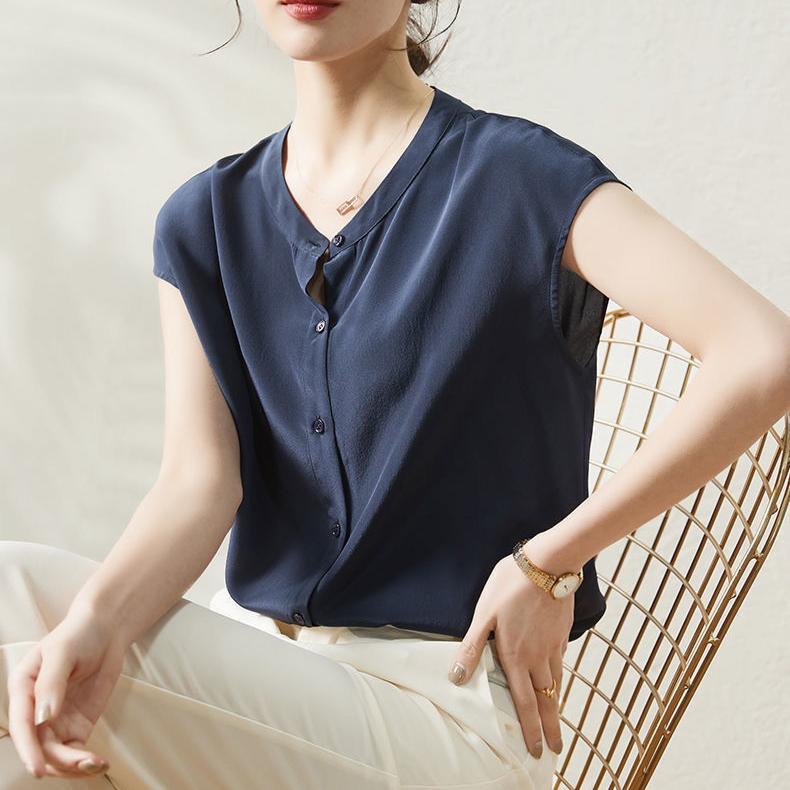 Рубашка с короткими рукавами, женская летняя рубашка с круглым вырезом, женская однотонная повседневная футболка