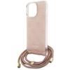Etui do iPhone 15 Pro Guess Crossbody Cord 4G Różowe