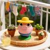 Farmer Pig Coin Bank Funny Animal Money Box with Hat Novelty Coin Holder Large Slot Cartoon Piggy Bank for Easy Coin Saving