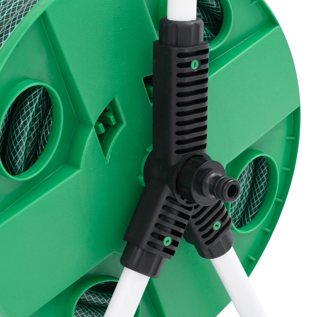 Freestanding Hose Reel in Green with 20 m PVC Hose