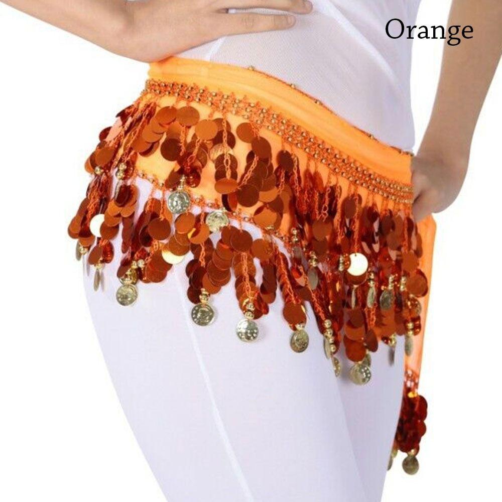 For Thailand/India/Arab Sequins Show Costumes Belly Dance Belt Waist Chain Hip Scarf Dancer Skirt