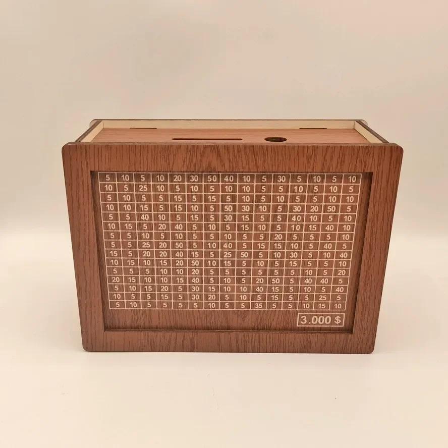 Копилка для сберегательных денег, копилка в виде доллара, декоративная копилка, ретро-коробка из дерева, многоразовая, 10000 копеек, копилка для монет, наличные