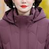 Winter Down Coat for Women Vintage Plus Size Outerwears Hooded Elegant Thick Warm Down Jacket Woman Parkas