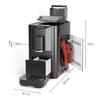 Milpoog Fully automatic espresso machine compact automatic espresso machine with grinder with touch screen 4 types of coffee for home or office black