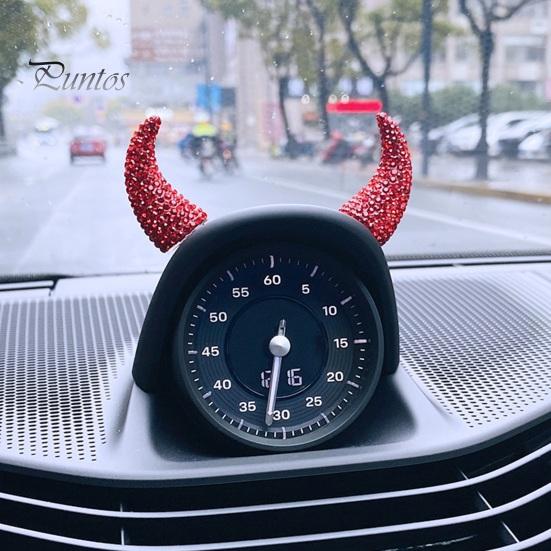 Регулируемые Рожки со Стразами для Косплея 1 Пара Демонических Рожек, Декор Приборной Панели Автомобиля, Сверкающие Рожки Демона из Искусственного Хрусталя, Универсальные Аксессуары для Мероприятий