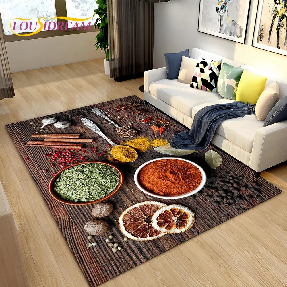 Коврик для овощей, специй, фруктов, приправ, коврик для гостиной, спальни, дивана, коврик для кухни, декор для кухни, нескользящий напольный коврик