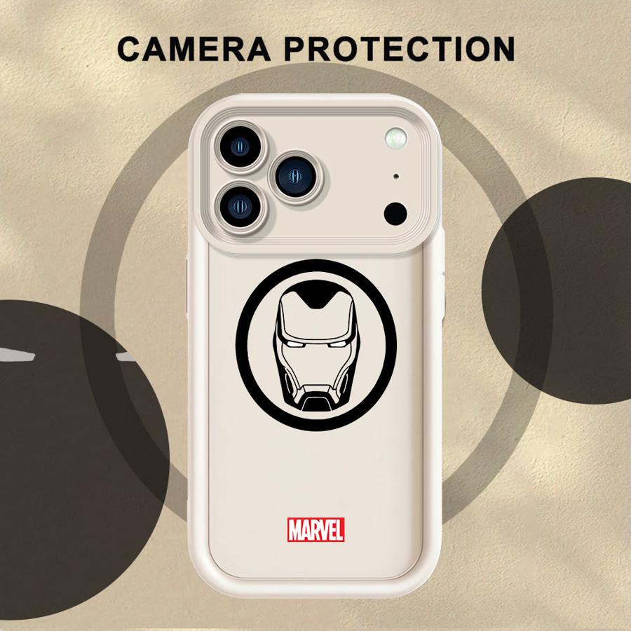 Мягкий чехол-кейс для iPhone XR 15 16 14 Plus 16e XS Max 13 12 11 Pro Max 17 Air Marvel Человек-паук Железный человек