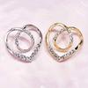 Women Metal Rhinestone Scarf Heart Scarf Brooch Clip T-shirt