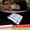 Роскошная хромированная крышка дверной ручки для Nissan Navara NP300 D23 2015 2016 2017 2018, внешняя отделка, автомобильная крышка, аксессуары