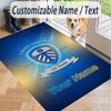 Custom Text Printed Rug Leeds United Non Slip Floor Carpet For Home Room Decor