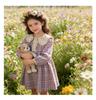 Girls' college style dress with long sleeves for children in spring and autumn