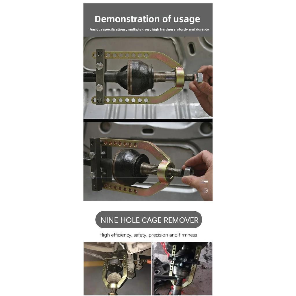Universal Car CV Joint Puller Tool 9 Hole Adjustable Propshaft Separator Remover for Auto Transmission Shaft Disassembly Repair