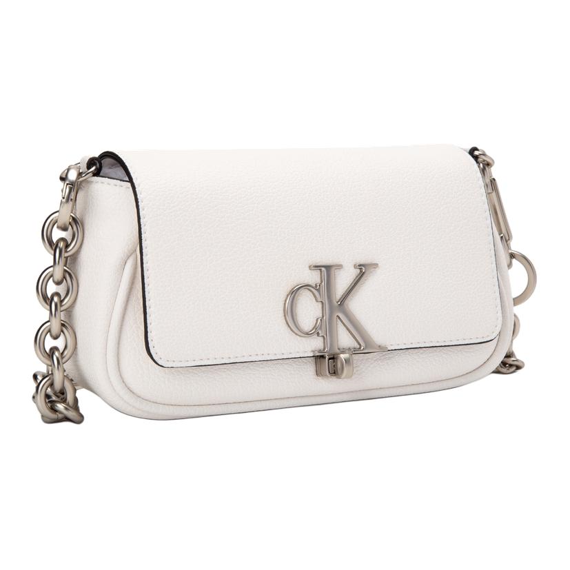 New CALVIN KLEIN Synthetic Material Shoulder Bag Women's Moon White DH3240-391