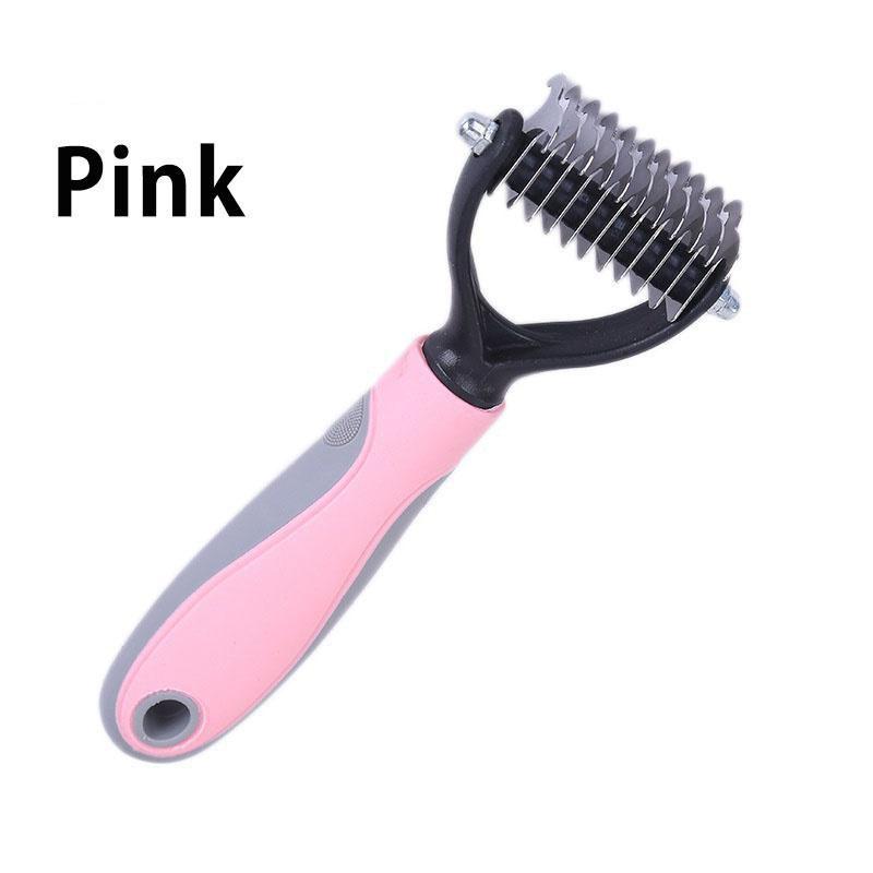Расческа для кошек и собак, для удаления шерсти, двухсторонний инструмент для кардинга, профессиональные принадлежности для чистки домашних животных