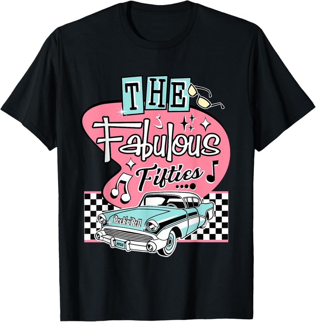 50s Rockabilly Vintage 1950s Clothing For Women Men Sock Hop TShirt