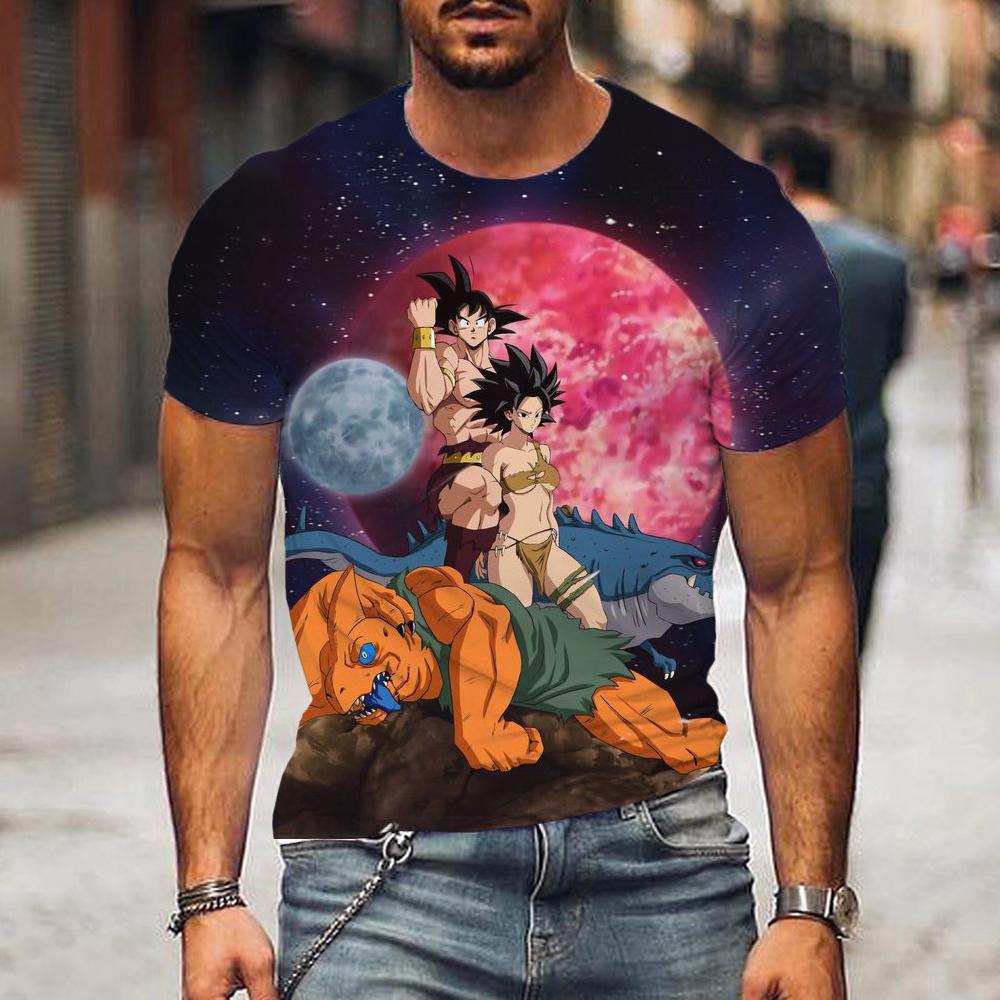 Жемчуг дракона, летние модные футболки с 3D принтом для мужчин, повседневные футболки с круглым вырезом и короткими рукавами, уличная одежда, свободные топы в стиле аниме