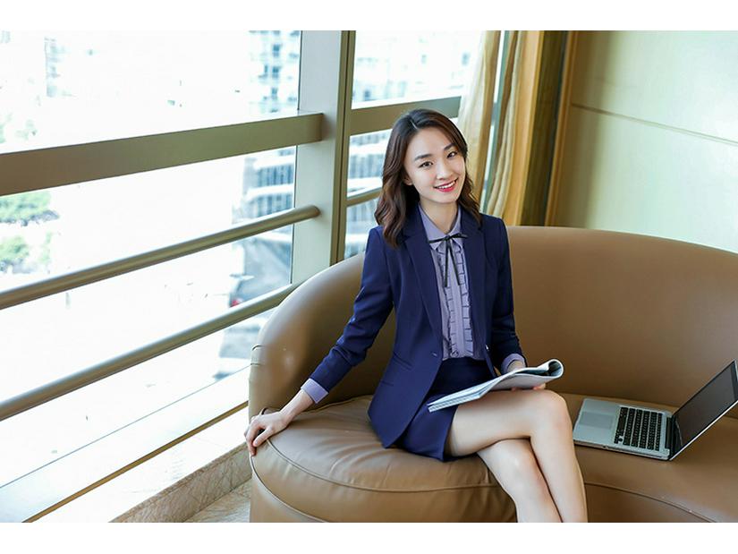 Women's High-End Formal Suit for Autumn/Spring - Elegant Workwear for Beauty Salon & Jewelry Store