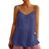 Women's Loose Casual Inner Cotton Linen Solid Color Sleeveless Camisole Top