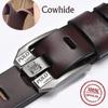 Men's Belt Cowhide Trouser Belt Youth Pin Buckle Korean Style Retro Simple Versatile
