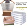 100PCS Extra Large Transparent Plastic Storage Bags Moisture-proof and Dust-proof Bags Flat Bags Transparent Bags Carton Lining Bags