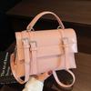 Early Spring New Retro Simple Color College Style Portable Messenger Bag High Sense Fashion Versatile Commuter Messenger Women's Bag