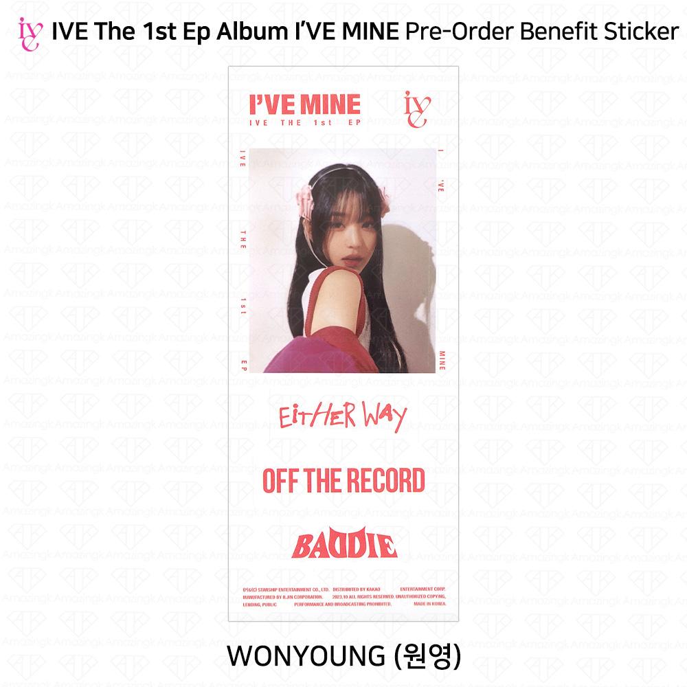 IVE Официальное фото первого EP I'VE MINE, стикер Polaroid, сложенный постер KPOP