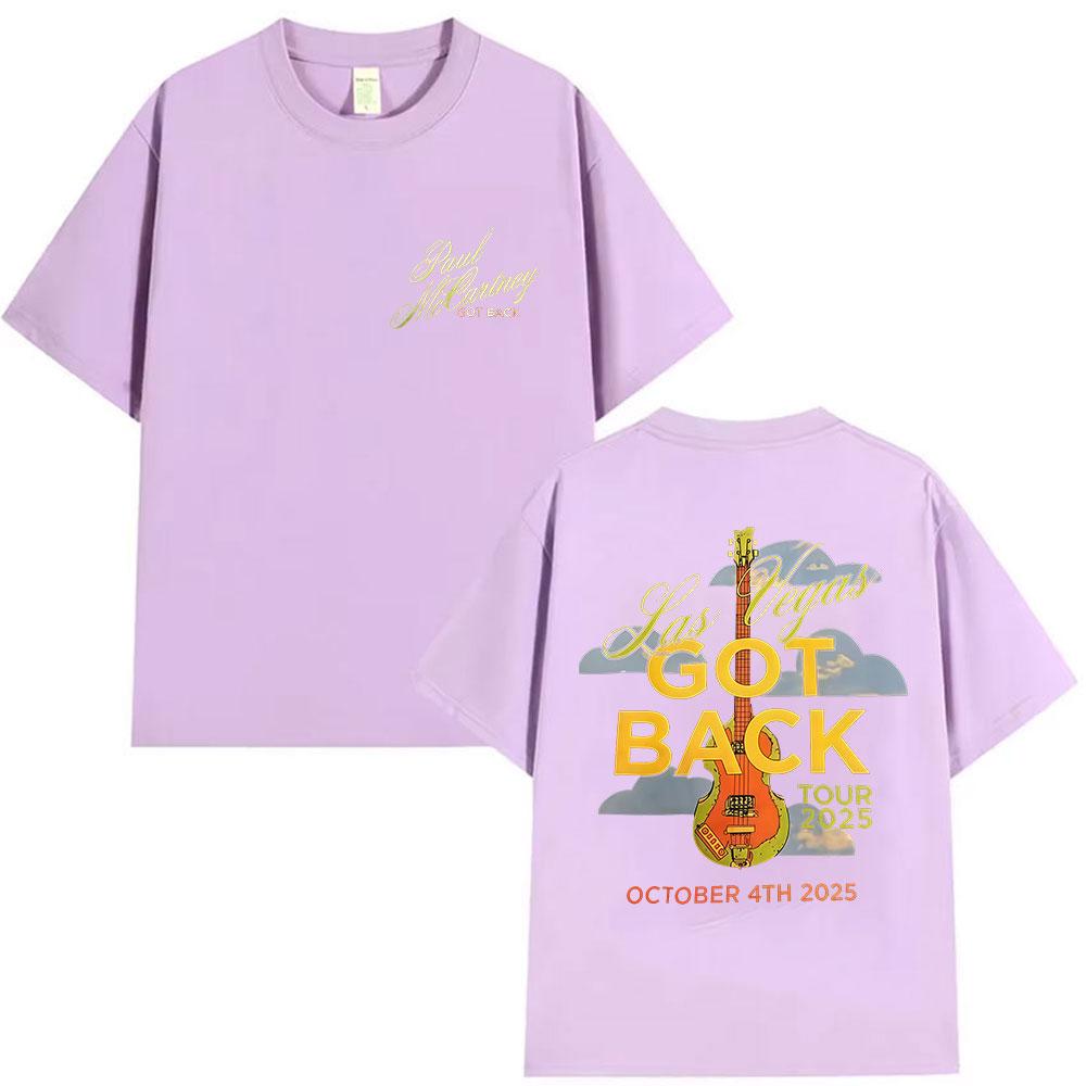 Rock Paul McCartney Got Back Tour 2025 Merch T Shirt Mens Hip Hop Pop Punk Short Sleeve Tshirt Loose Clothing Cozy Cotton Tees