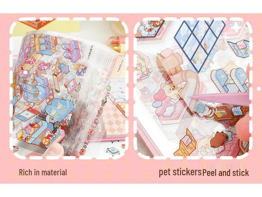 Набор 3D миниатюрных наклеек для дома «Сделай сам» - Стереоскопические ландшафтные сцены для девочек