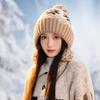 Winter Retro Jacquard Knitted Hat Women's Warm Plush Thickened Cold-proof Wool Hat Casual Outdoor Hat