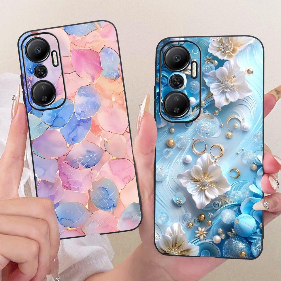 Case For Infinix Hot 20 4G Cover Cute Cat Fashion Butterfly Painted Casing For Infinix X6826 X6826B X6826C