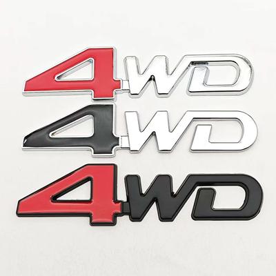 3D Металлические Буквы для Автомобиля Логотип 4WD Эмблема Наклейка на Задний Багажник Автомобиля Наклейки на Крыло Значок 4WD Автоаксессуары