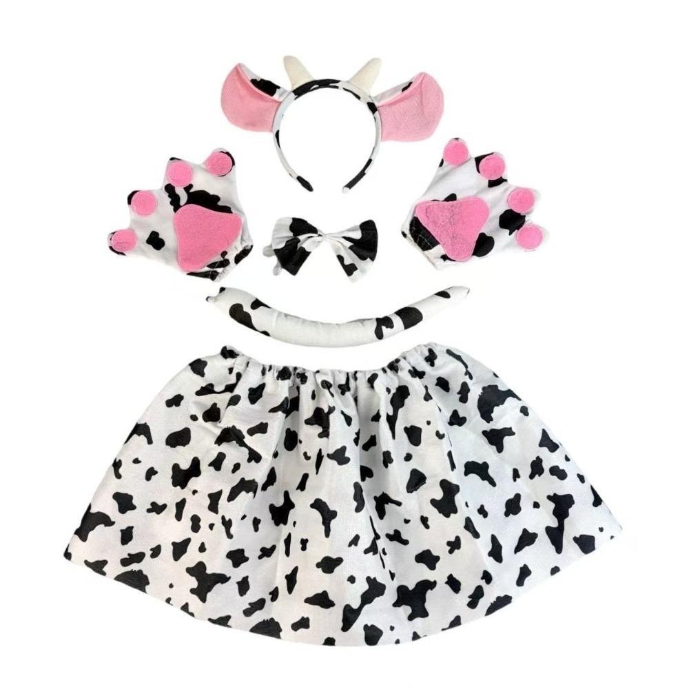 Giraffe Skirt Headband Bow Children Short Dress Themed Carnival Event