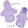 Winter Dog Hoodie with Pockets - Solid Color Polycotton Sweatshirt for Small, Medium, and Large Dogs - Soft, Warm, Cozy Pet Clothing for Cold Weather