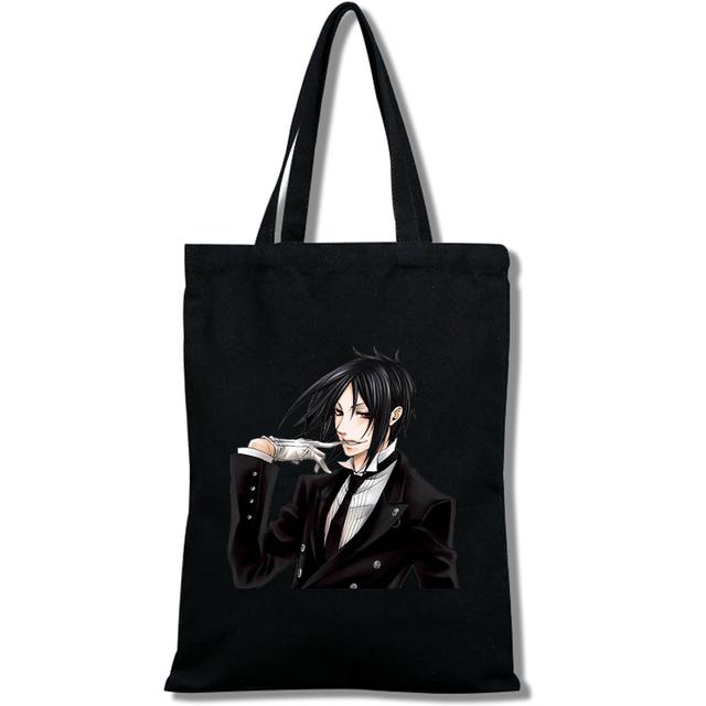 Black Butler Sebastian Ciel Phantomhive — женские сумки, сумки на ремне, повседневная сумка для покупок, элегантная холщовая сумка
