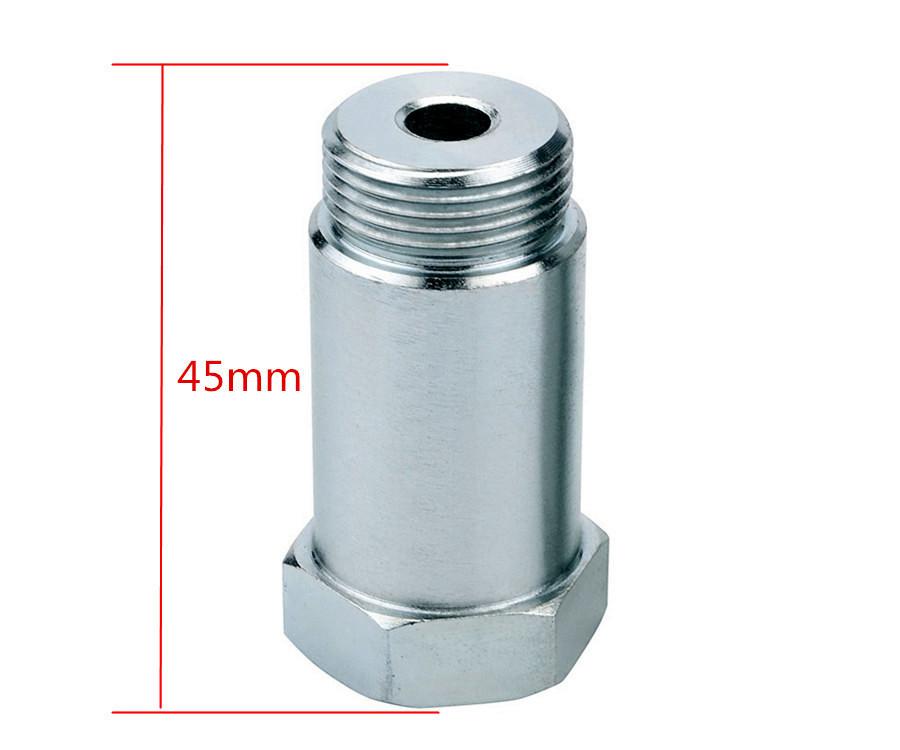 Универсальный никелированный прямой удлинитель-проставка датчика кислорода O2 для устранения ошибки CEL - M18 x 1.5 (2 шт.)