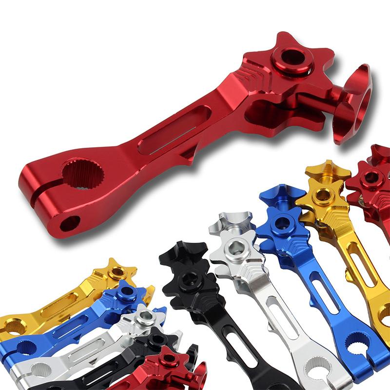 Universal Motorcycle CNC Aluminum Rear Brake Rocker Arm Adjustable Brake Tension Refit Lever Dirt Bike Pit Bike Off-Road Racer