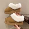 Fashion Winter Warm Boots Women Flats Shoes Short Plush Fur Ankle Snow Boots Casual Shoes Sport Suede Motorcycle Botas Platform Boots
