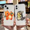 Чехол E-57 Pokemon Cute для iPhone 7 8 11 12 13 14 15 16 Pro Max Plus Mini Xiaomi Redmi A3 9A 9C 10A 10C 13C Note 9 11 Realme Narzo C30 C55