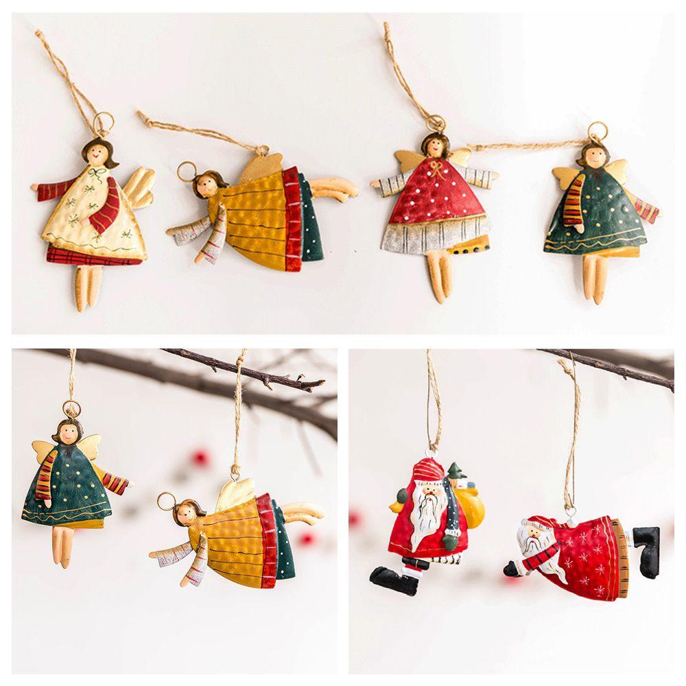 Drop Ornaments Festival Supply Christmas Decorations Santa Claus Cartoon Angel Hanging Pendants