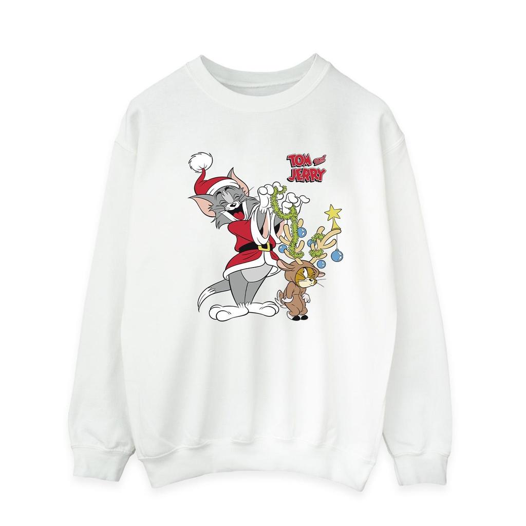 Tom & Jerry Mens Christmas Reindeer Sweatshirt
