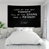VIKAMA Lil Peep Starry Sky Quotes Tapestry StarStudded Trendy Living Room Backdrop Musician Studio Subculture Theme Decor