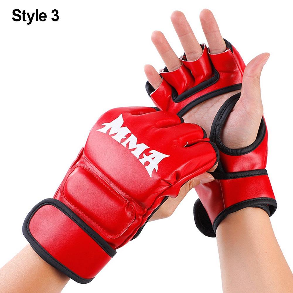 1Pair Professional Training Gloves Kickboxing Gloves for Adult Sanda Boxing UFC Training
