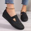 Summer 2024 Autumn Women Flat Heel Casual Shoes Square Toe Hollow-out Sneakers Barefoot Shoes Moccasin Female Knitted Flats