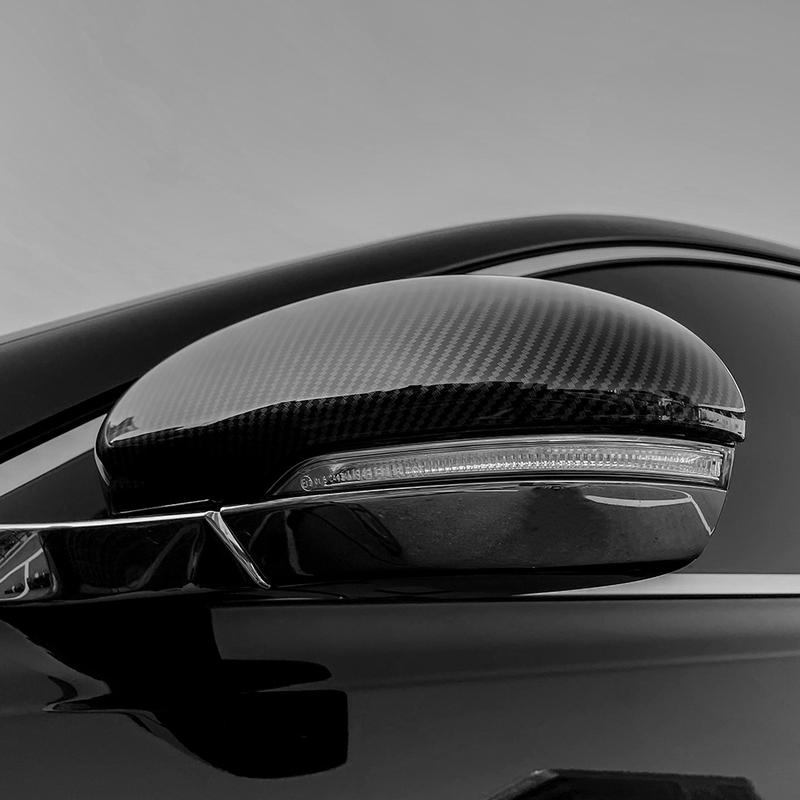 For KIA K7 Cadenza 2017- Carbon Fiber Rearview Mirror Cover Trim Exterior Decor Accessories