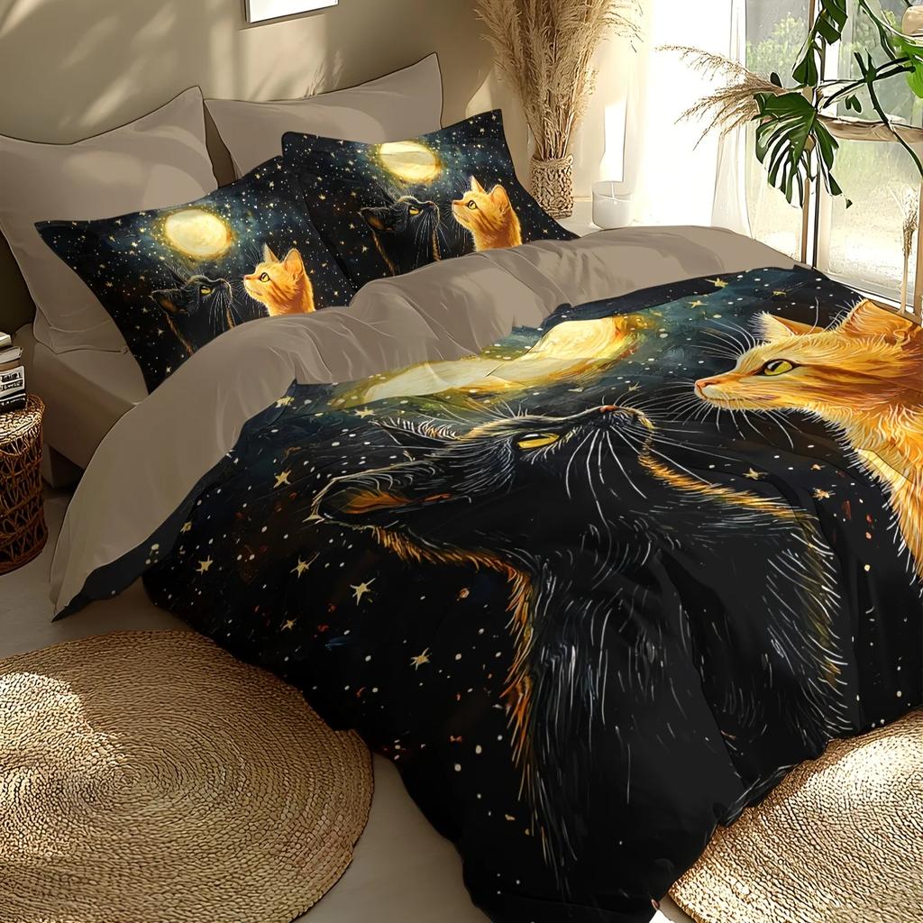 2/3Pcs Moonlight Bedding Set 3D Print Duvet Cover Set Super Soft Digital Printed Bedding Set Gift For Lover