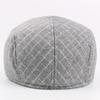 Ретро простая клетчатая мужская теплая шапка для отдыха на природе британский шерстяной берет повседневная кепка для женщин