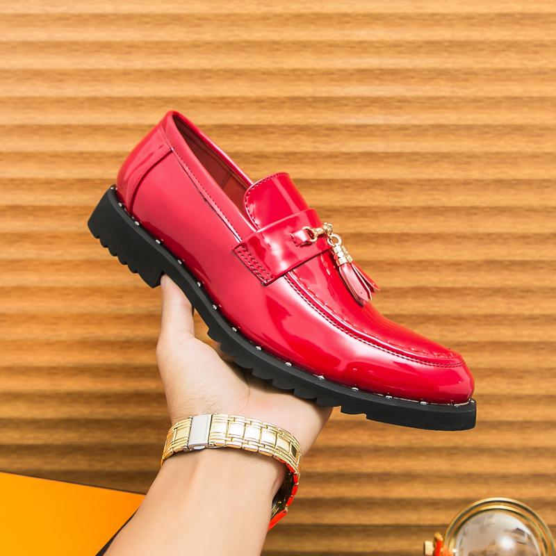 Fashion New Men Formal Shoes PU Pointed British Casual Business Fashion Le Fu Shoes Gentleman Designer Shoes Size 38-46 Men Shoes