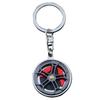 Rotatable Wheel Hub&Brake Keychain 3D Car Accessories Keychain Wheel Hub Key Chain  Girls Boys